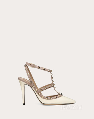 Rockstud 漆皮系带铆钉高跟鞋（鞋跟高 10 厘米）