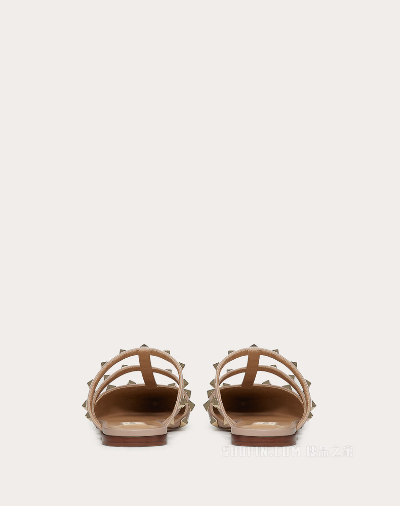 Rockstud 漆皮铆钉穆勒鞋（鞋跟高 0.5 厘米）