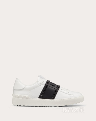 Rockstud Untitled 同色铆钉小牛皮运动鞋