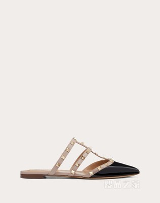 Rockstud 漆皮铆钉穆勒鞋（鞋跟高 0.5 厘米）