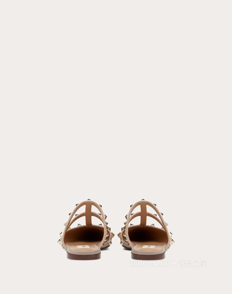Rockstud 漆皮铆钉穆勒鞋（鞋跟高 0.5 厘米）