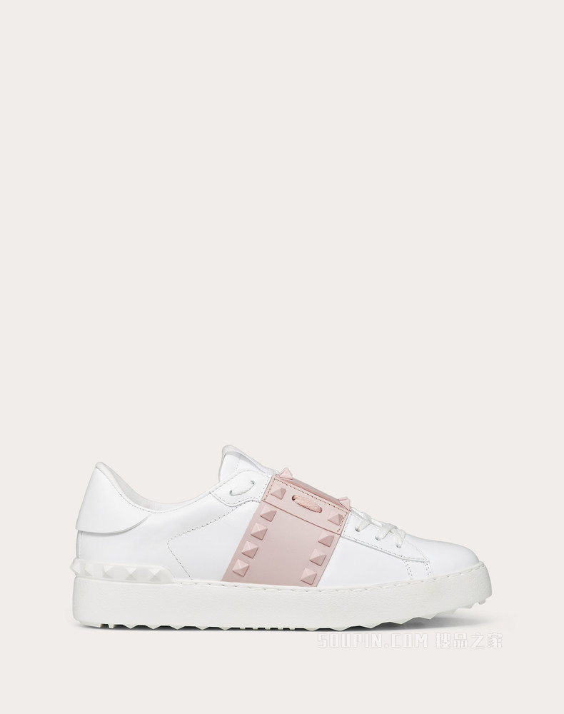 Rockstud Untitled 同色铆钉小牛皮运动鞋