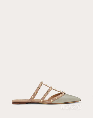 Rockstud 漆皮铆钉穆勒鞋（鞋跟高 0.5 厘米）