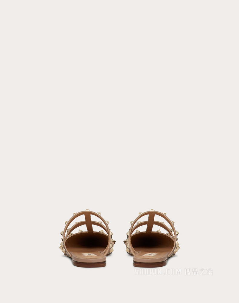 Rockstud 漆皮铆钉穆勒鞋（鞋跟高 0.5 厘米）