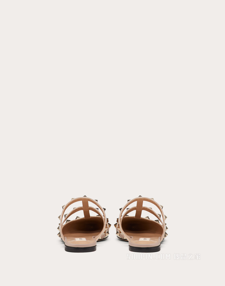 Rockstud 漆皮铆钉穆勒鞋（鞋跟高 0.5 厘米）