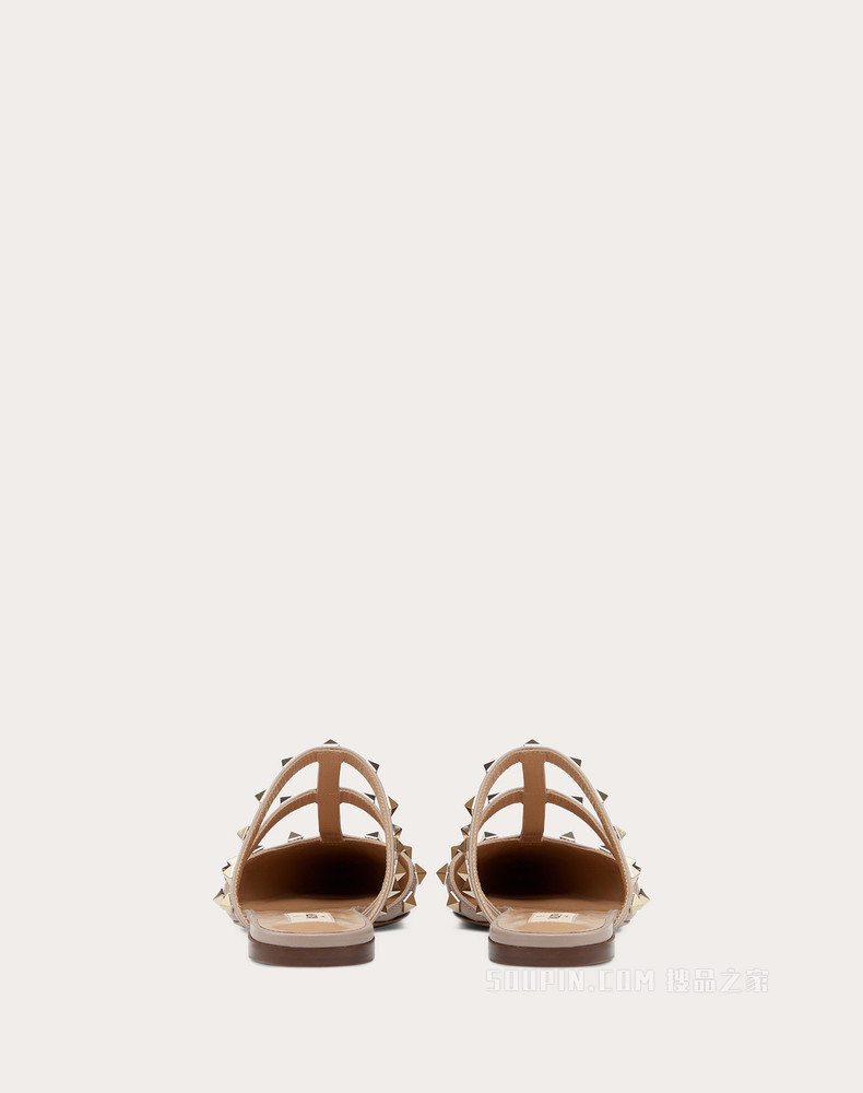 Rockstud 漆皮铆钉穆勒鞋（鞋跟高 0.5 厘米）