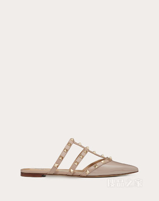 Rockstud 漆皮铆钉穆勒鞋（鞋跟高 0.5 厘米）