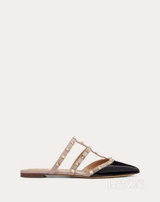 Rockstud 漆皮铆钉穆勒鞋（鞋跟高 0.5 厘米）
