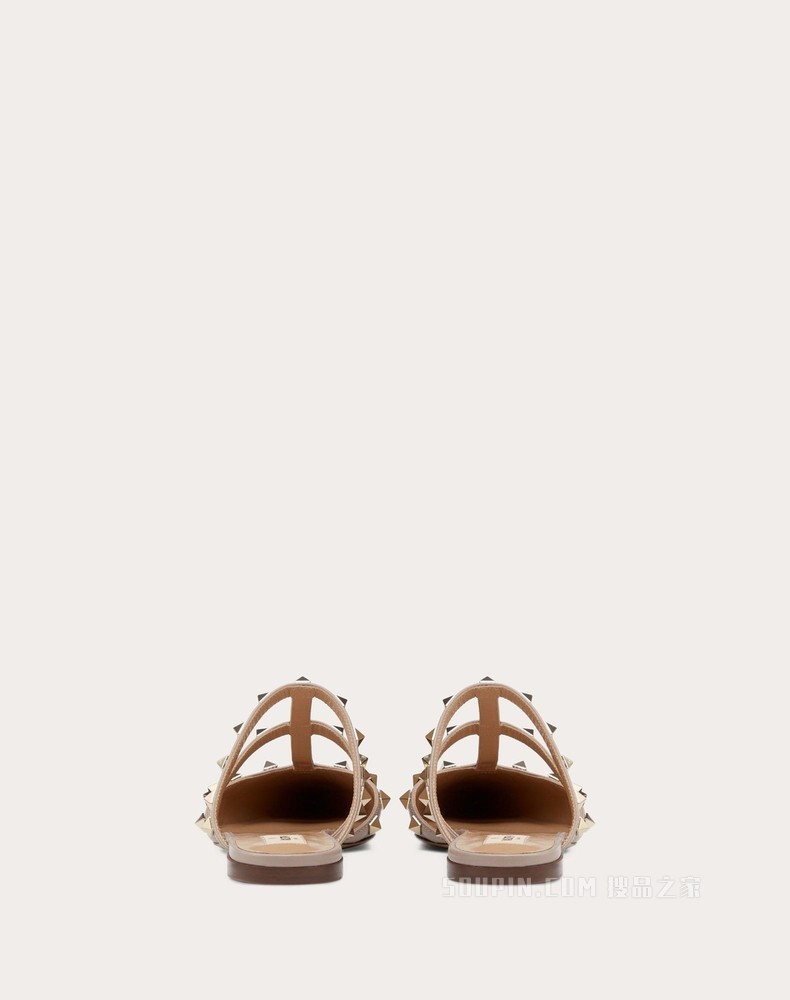 Rockstud 漆皮铆钉穆勒鞋（鞋跟高 0.5 厘米）