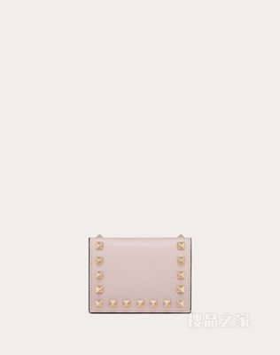 Rockstud 小牛皮翻盖钱包