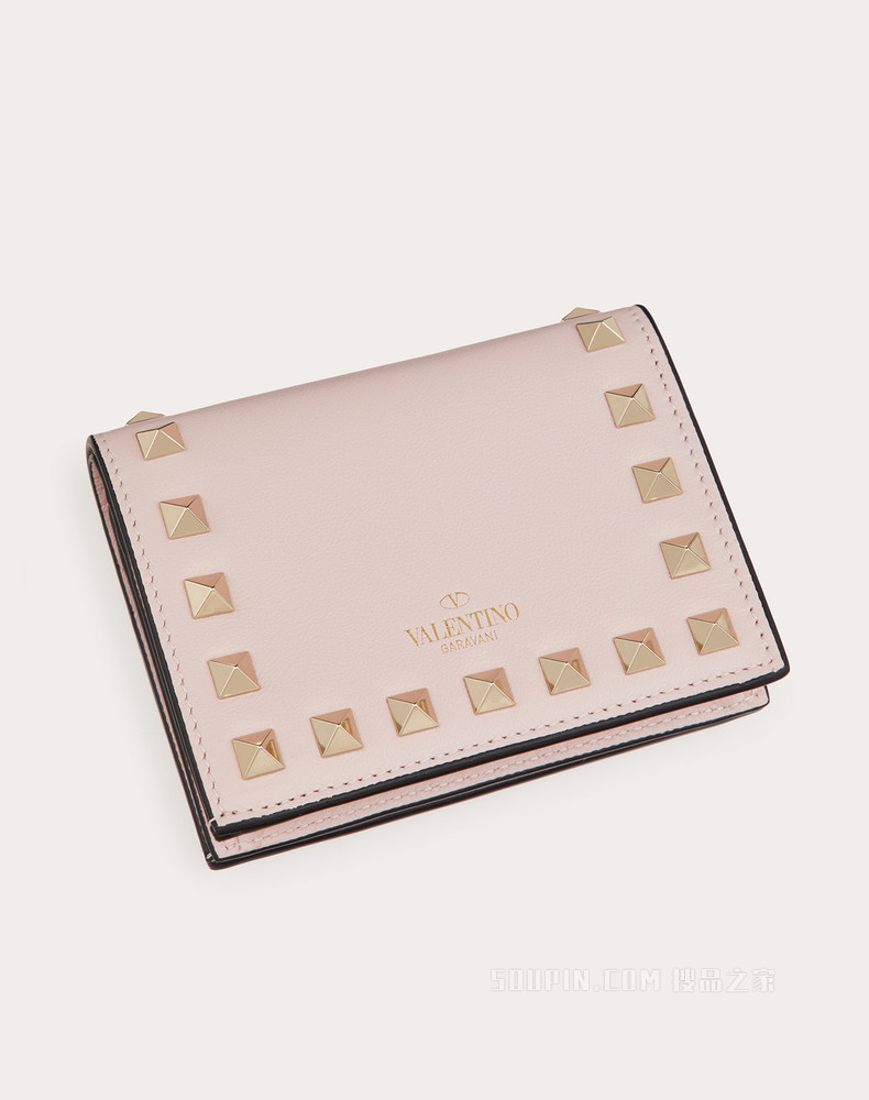 Rockstud 小号小牛皮钱包