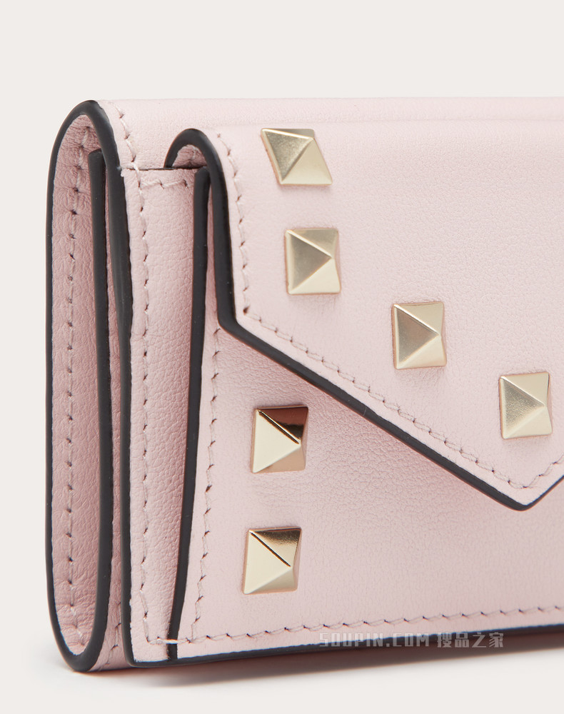 Rockstud 小号小牛皮钱包