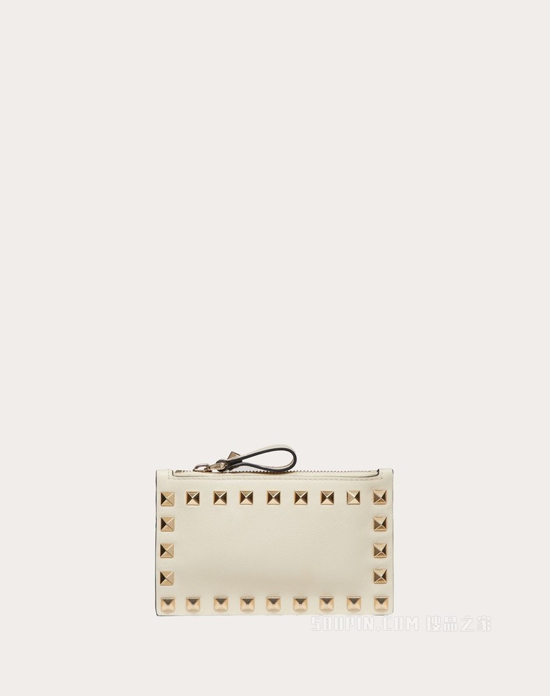 ROCKSTUD 小牛皮拉链卡夹