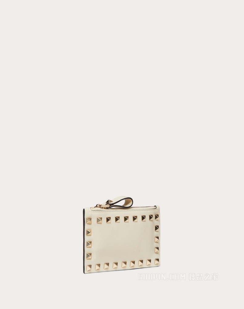 ROCKSTUD 小牛皮拉链卡夹