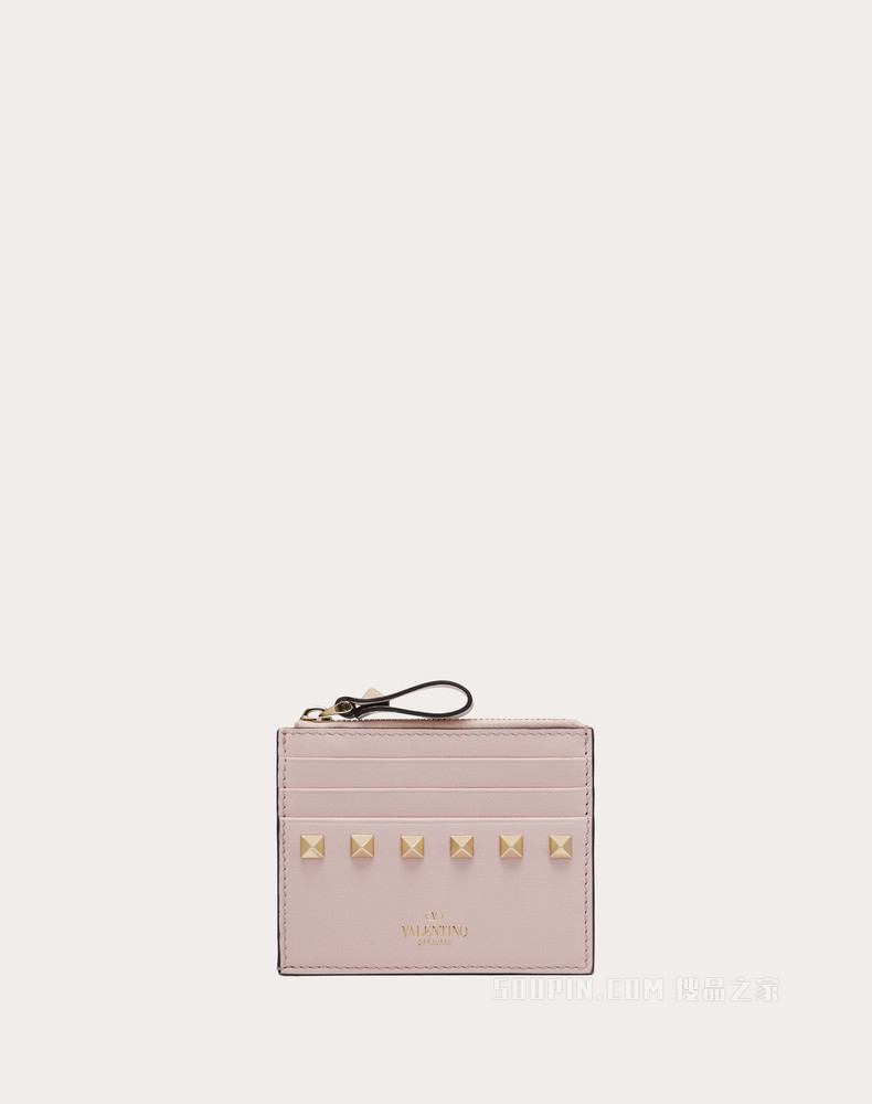 ROCKSTUD 小牛皮拉链卡夹