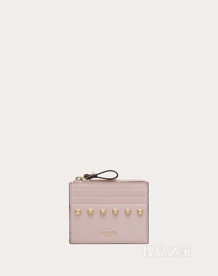 Rockstud 小牛皮拉链式卡夹