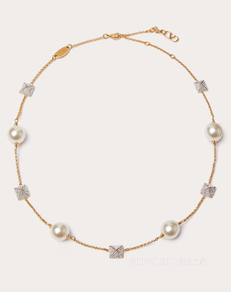 Rockstud 仿珍珠和施华洛世奇® 仿水晶项链