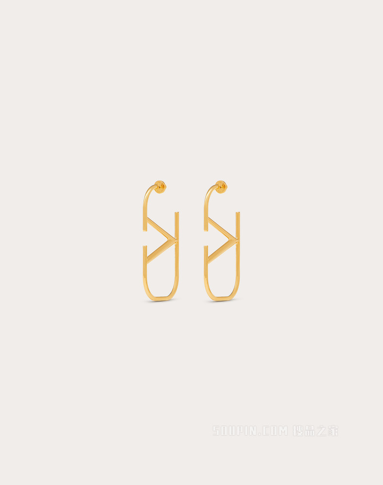 VLogo Signature 金属耳环