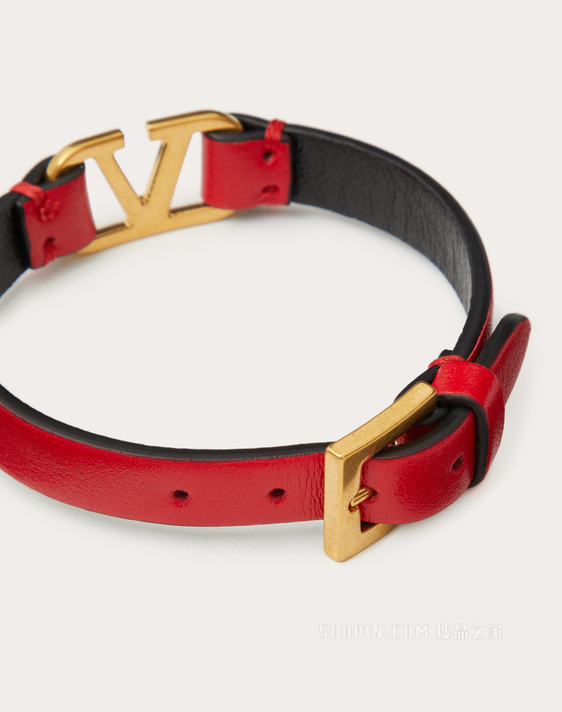 VLogo Signature 小牛皮手镯