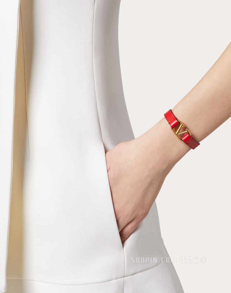 VLogo Signature 小牛皮手镯