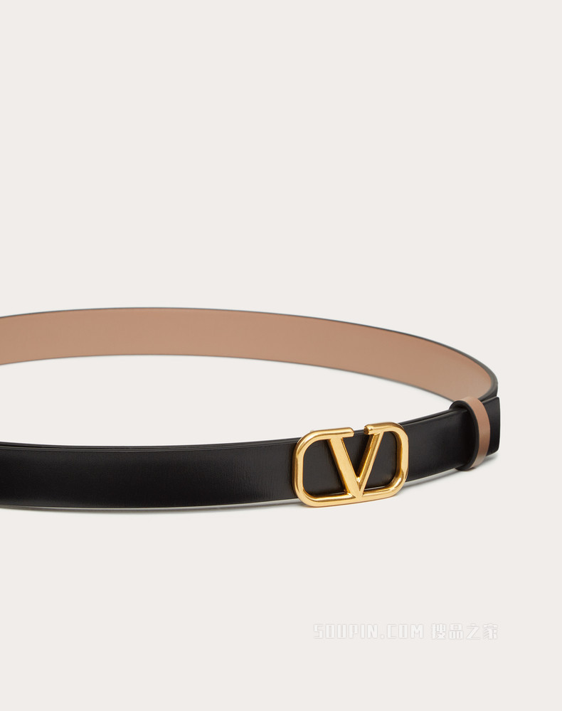 VLogo Signature 光面小牛皮双面腰带 （宽 2 厘米）