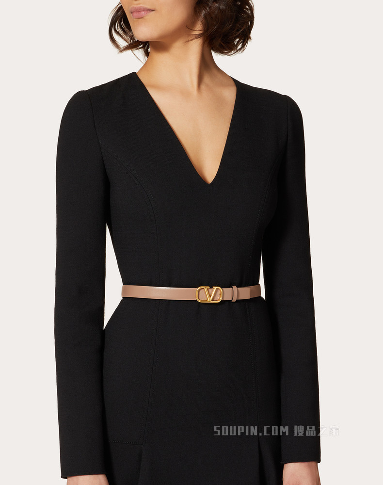 VLogo Signature 光面小牛皮双面腰带 （宽 2 厘米）