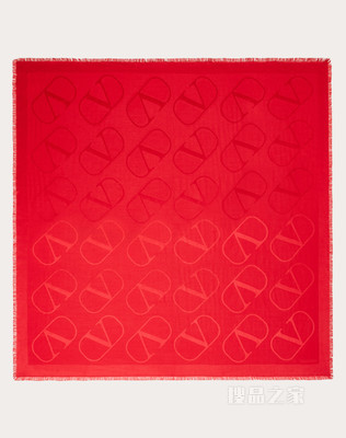 VLogo Signature 提花披肩（规格: 140 x 140 厘米）