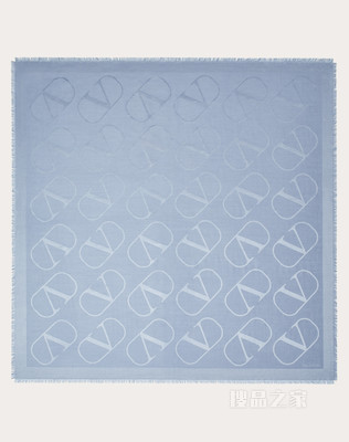 VLogo Signature 提花披肩(140x140 厘米)