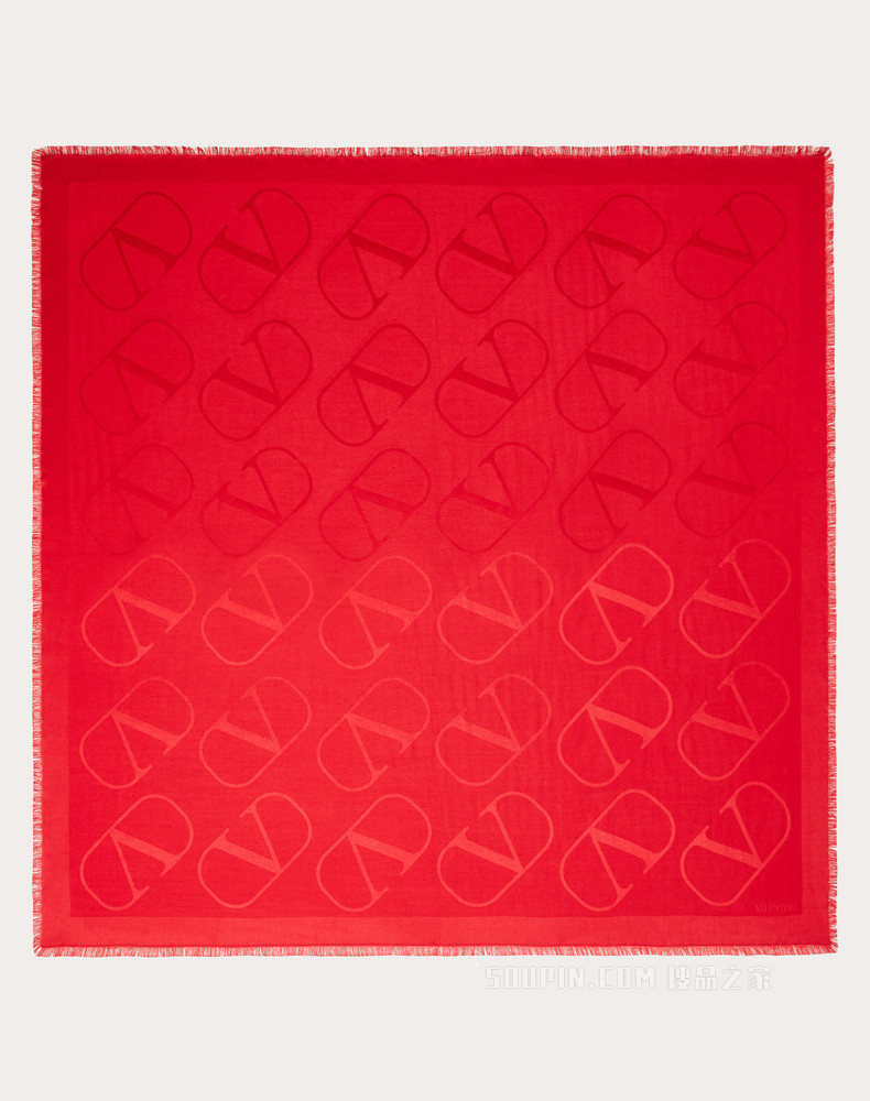 VLogo Signature 提花披肩（140x140 厘米）