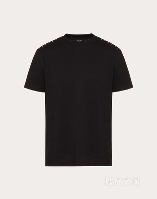 ROCKSTUD UNTITLED 棉质铆钉圆领 T 恤