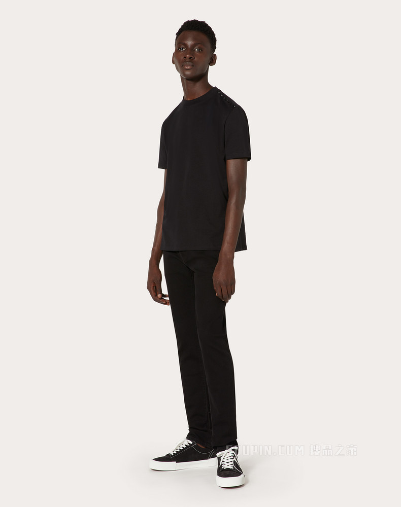 ROCKSTUD UNTITLED 棉质铆钉圆领 T 恤