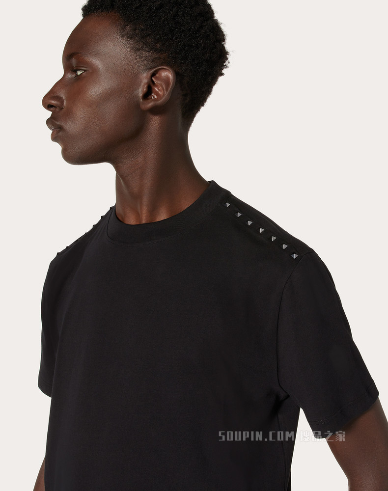 ROCKSTUD UNTITLED 棉质铆钉圆领 T 恤