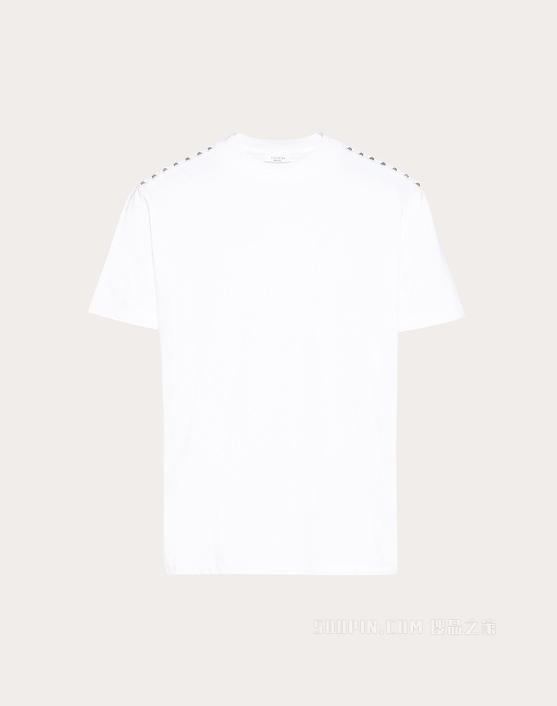ROCKSTUD UNTITLED 棉质铆钉圆领 T 恤