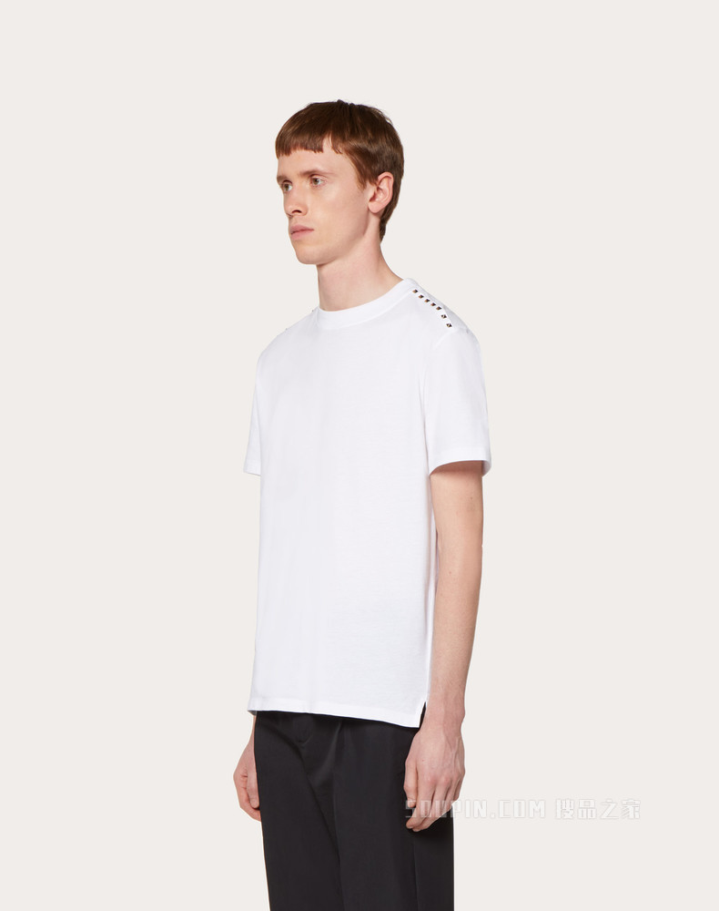 ROCKSTUD UNTITLED 棉质铆钉圆领 T 恤