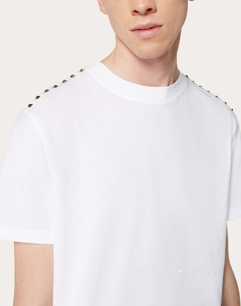 ROCKSTUD UNTITLED 棉质铆钉圆领 T 恤