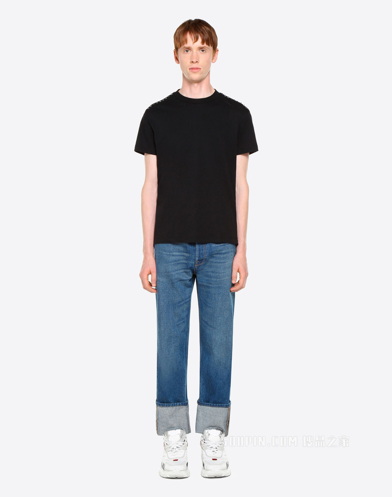 ROCKSTUD UNTITLED 棉质铆钉圆领 T 恤