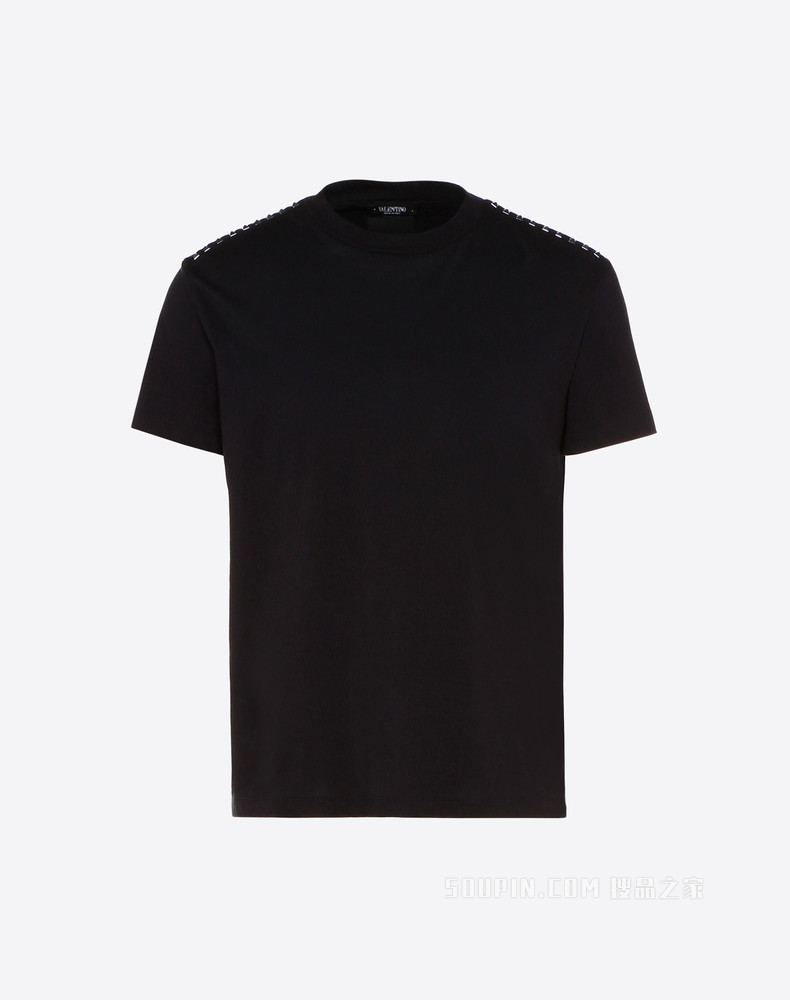 ROCKSTUD UNTITLED 棉质铆钉圆领 T 恤