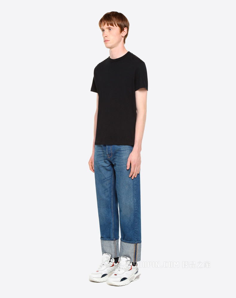 ROCKSTUD UNTITLED 棉质铆钉圆领 T 恤