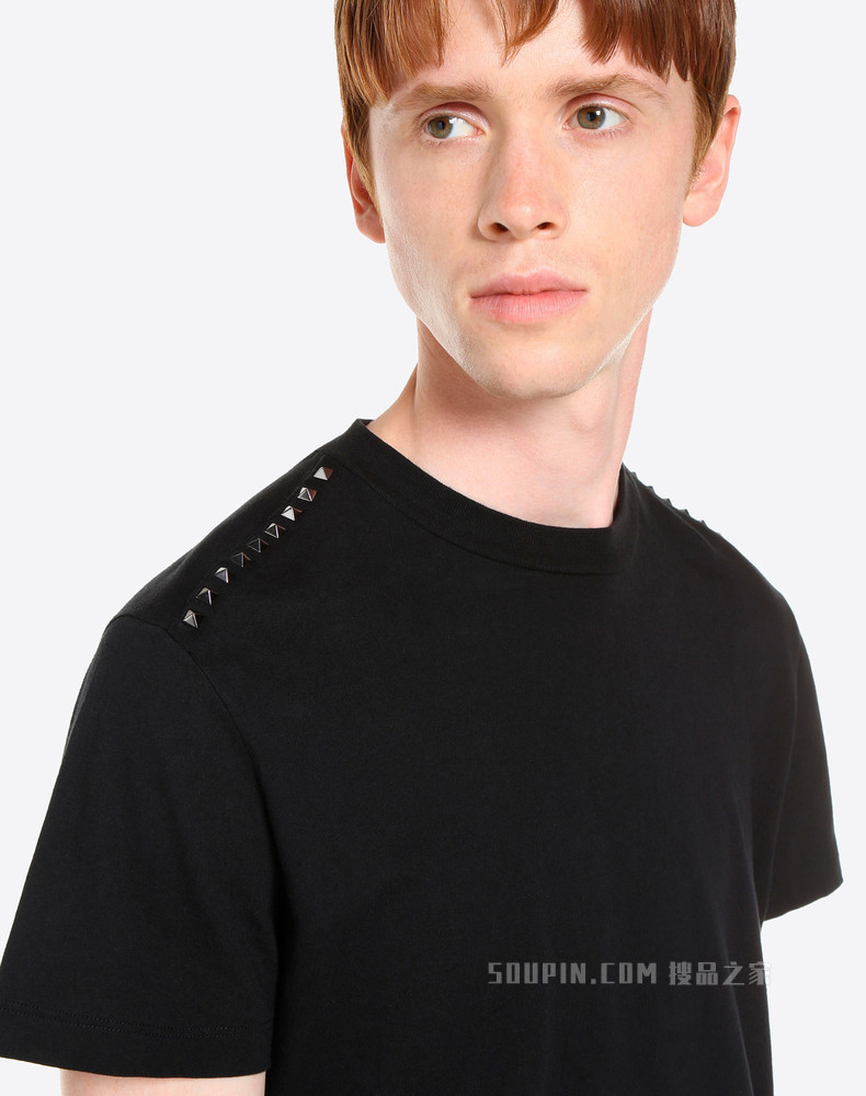 ROCKSTUD UNTITLED 棉质铆钉圆领 T 恤
