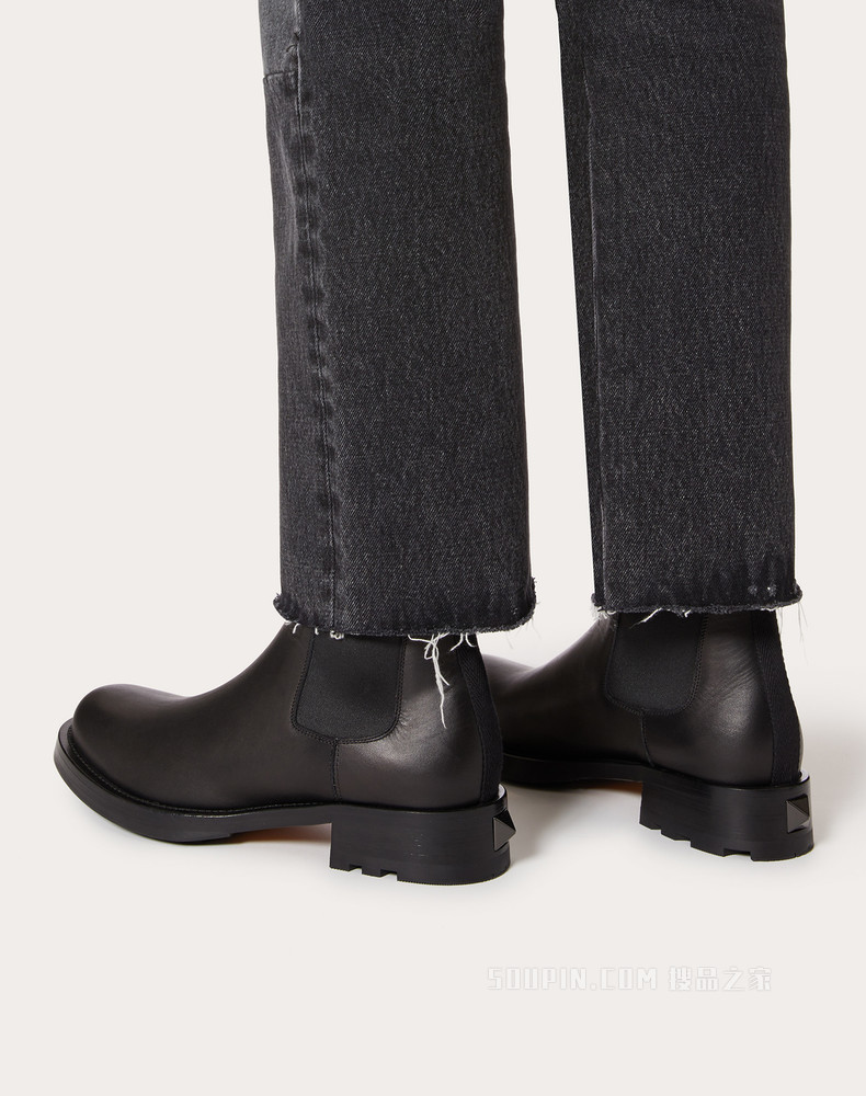 Roman Stud 小牛皮切尔西靴