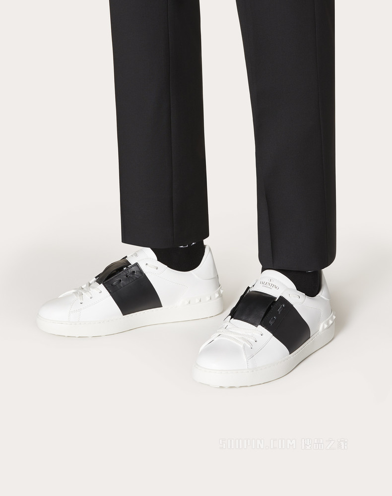 Open 小牛皮运动鞋