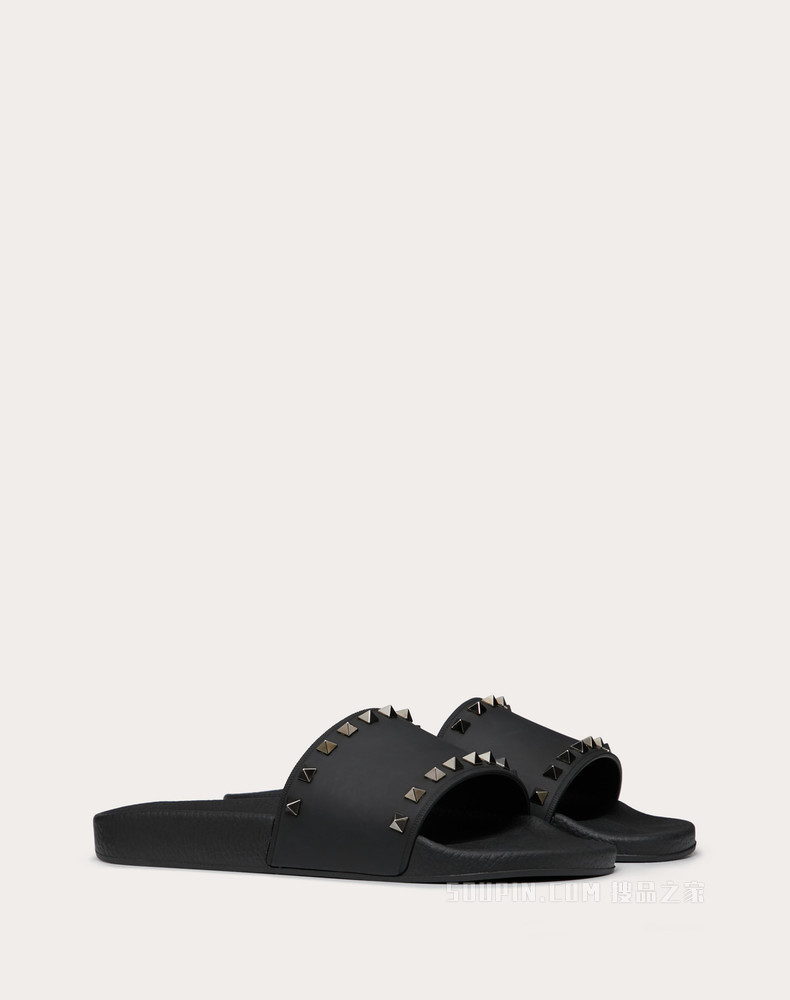 Rockstud 橡胶铆钉拖鞋式凉鞋