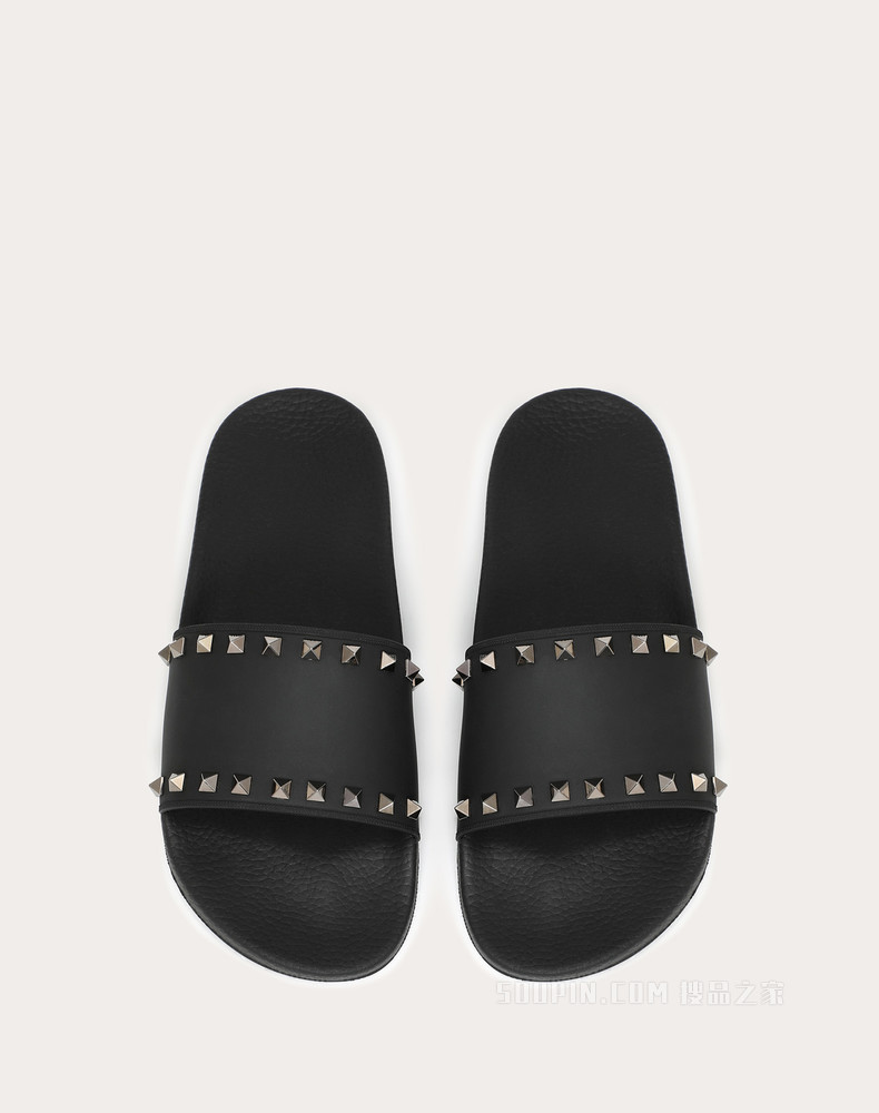 Rockstud 橡胶铆钉拖鞋式凉鞋