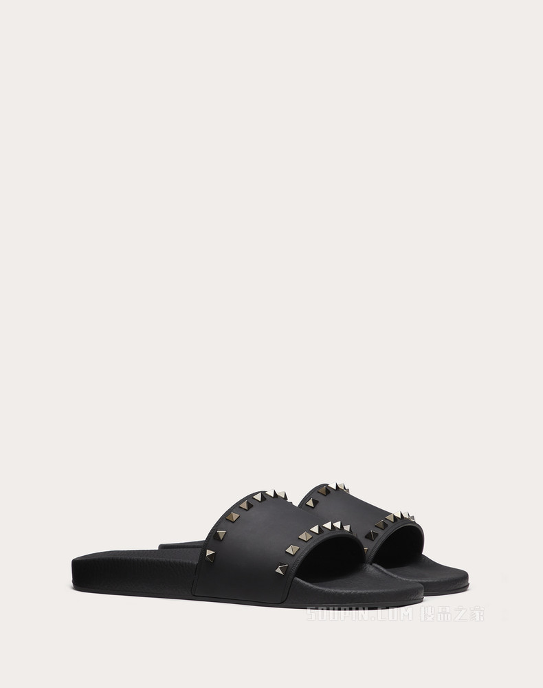 Rockstud 橡胶铆钉拖鞋式凉鞋