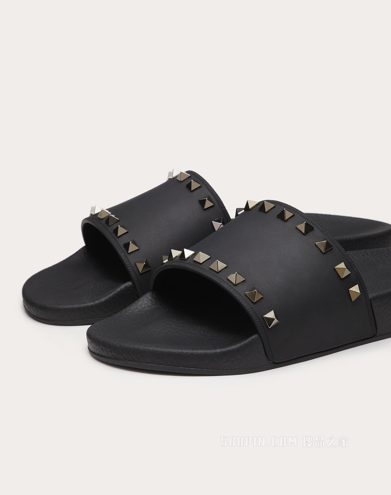 Rockstud 橡胶铆钉拖鞋式凉鞋