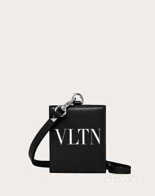 VLTN 挂颈式小牛皮钱包