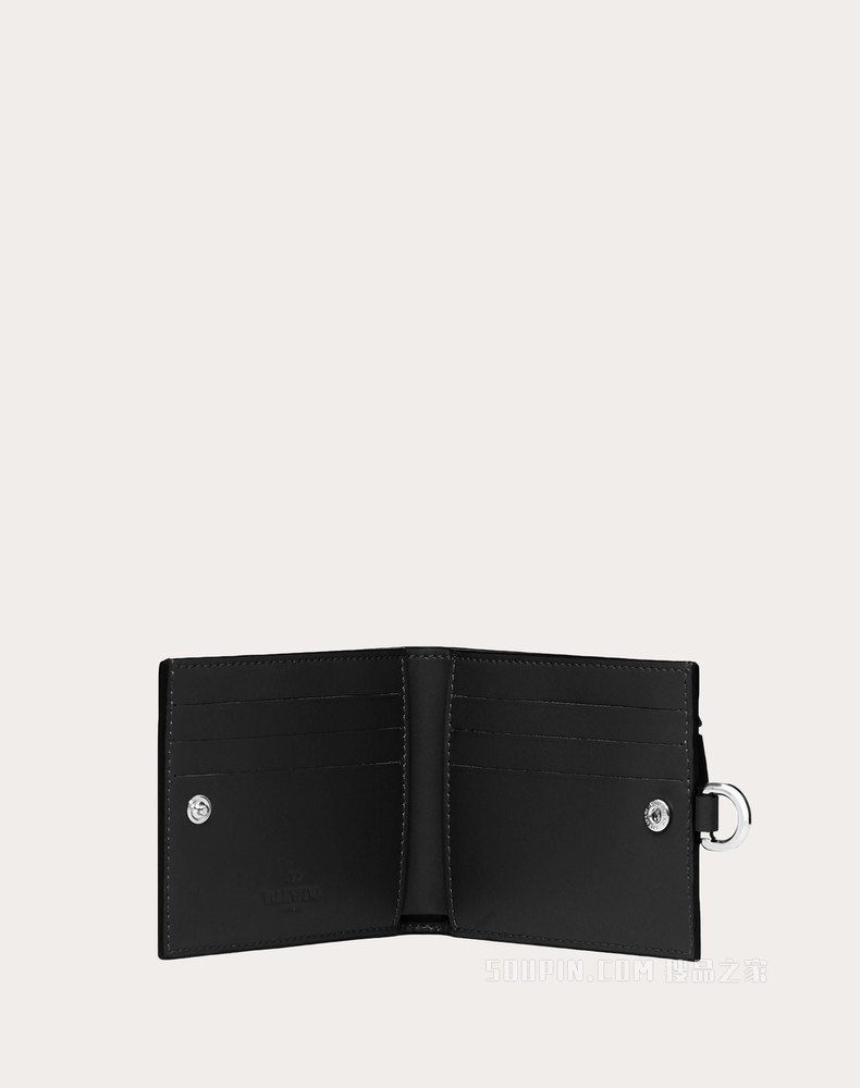 VLTN 挂颈式小牛皮钱包