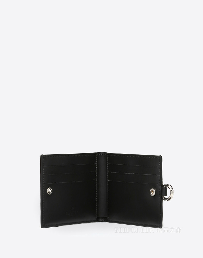 VLTN 挂颈式小牛皮钱包
