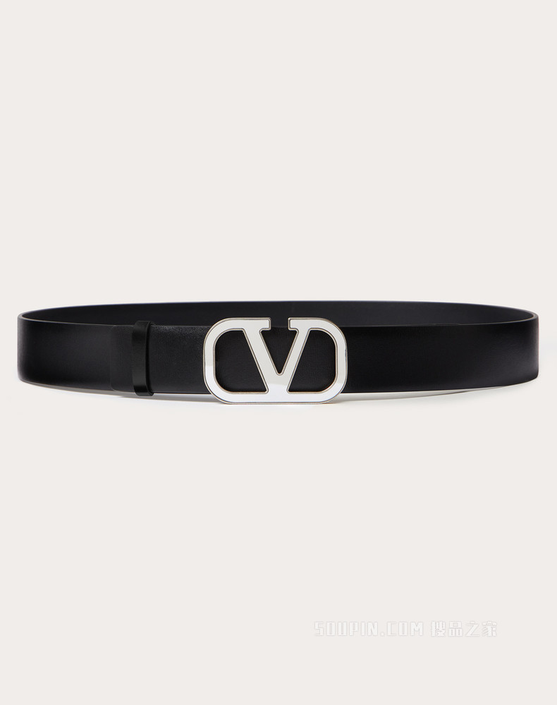 VLogo Signature 小牛皮腰带（宽 3.5 厘米）
