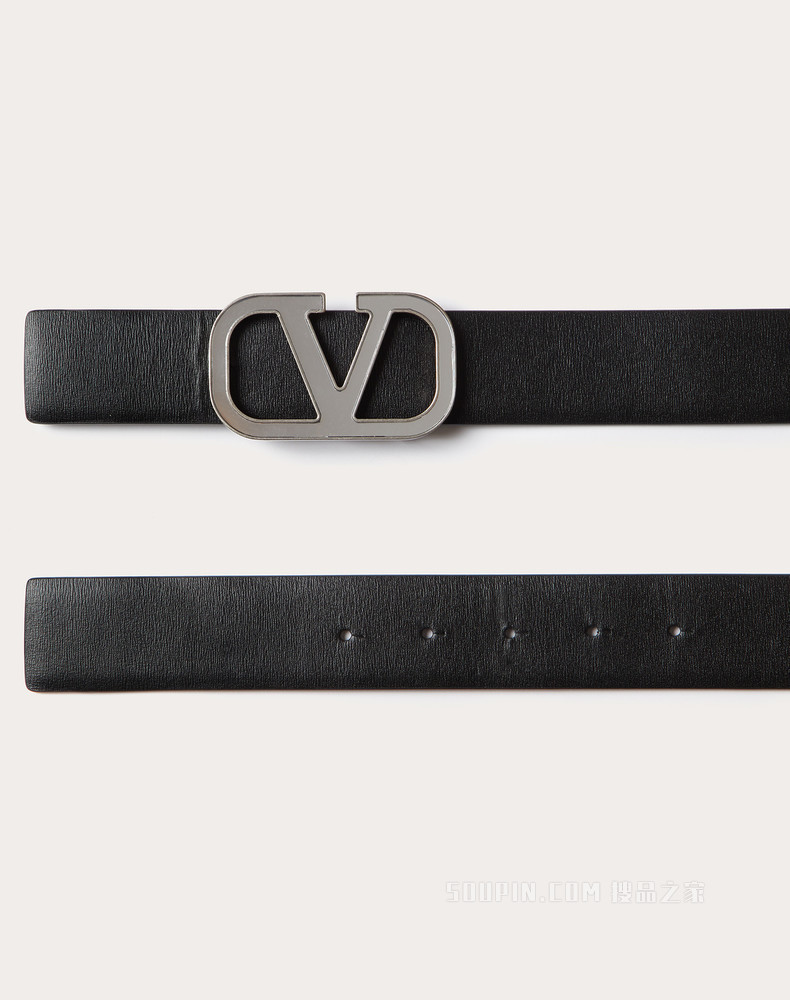 VLogo Signature 小牛皮腰带（宽 3.5 厘米）